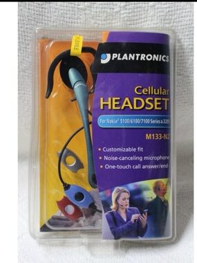 Plantronics M123-N2 Cellular Mobile Headset Nokia - New in Box Noise Canceling